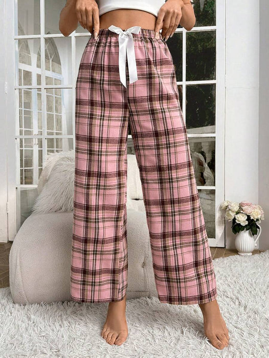 Plaid Print Pajama Pants