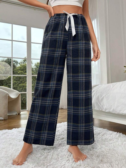 Plaid Print Pajama Pants