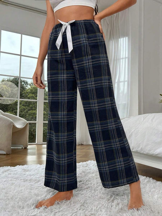 Plaid Print Pajama Pants