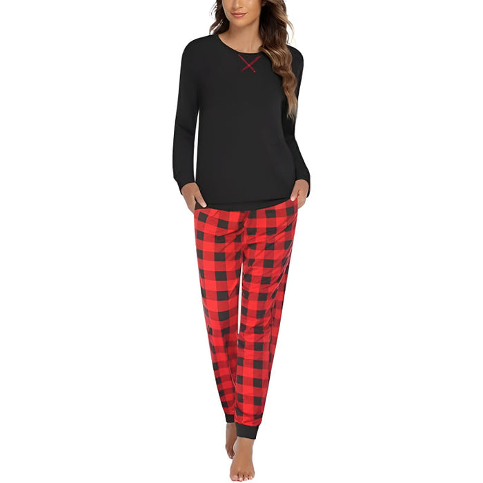 Plaid Print Pajama Set