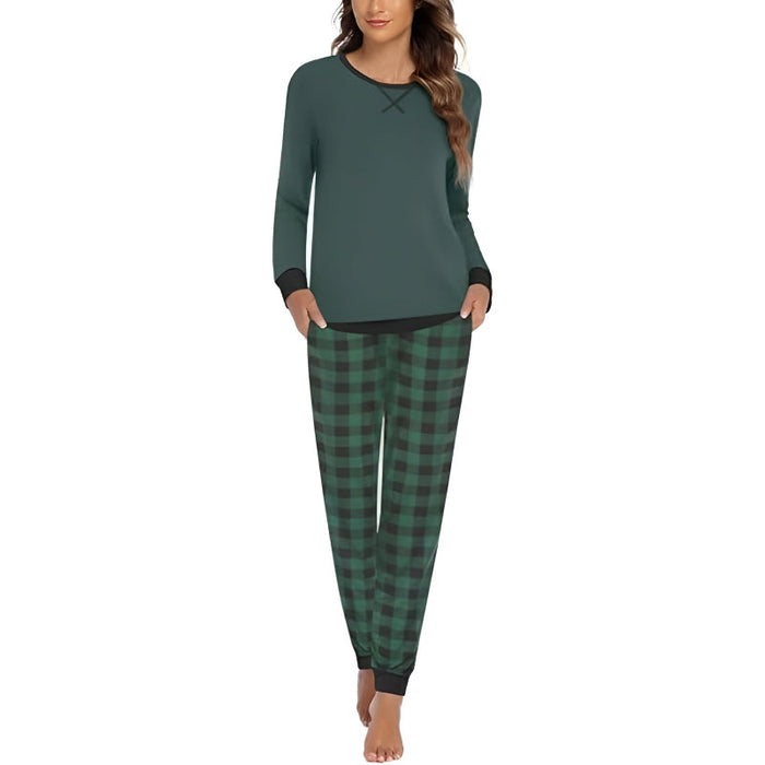 Plaid Print Pajama Set