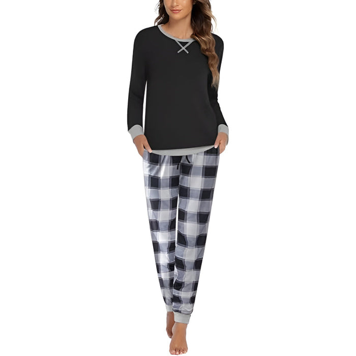 Plaid Print Pajama Set