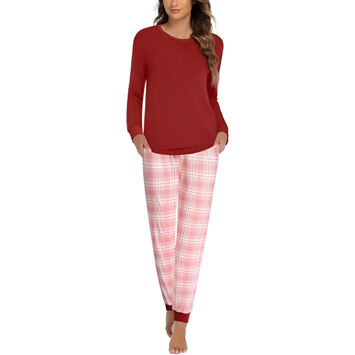 Plaid Print Pajama Set