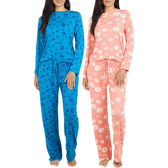 2 Pack Pajama And Long Sleeve Matching Tshirt Set