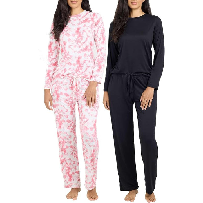 2 Pack Pajama And Long Sleeve Matching Tshirt Set