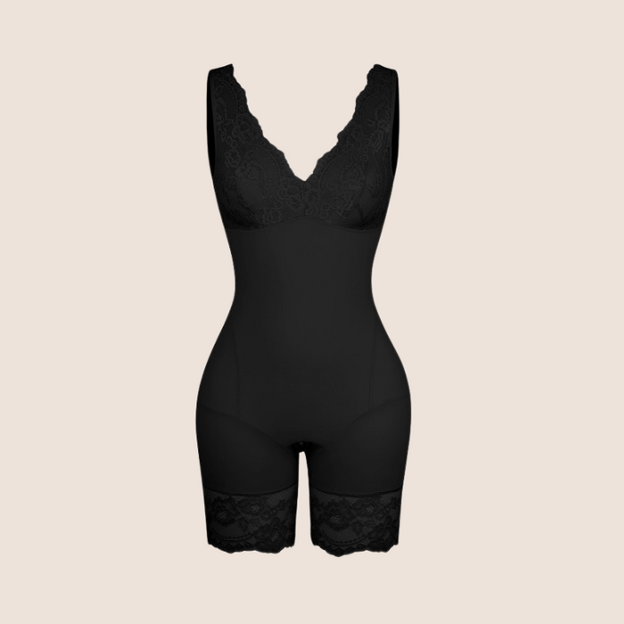 V Neck Wide Strap Bodysuit Shapewear For Women